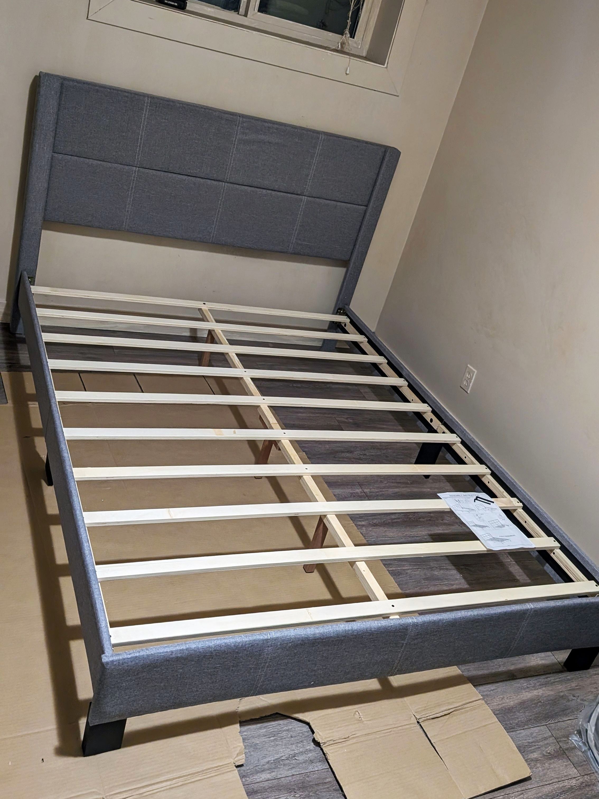 Double bed assembled in Calgary.