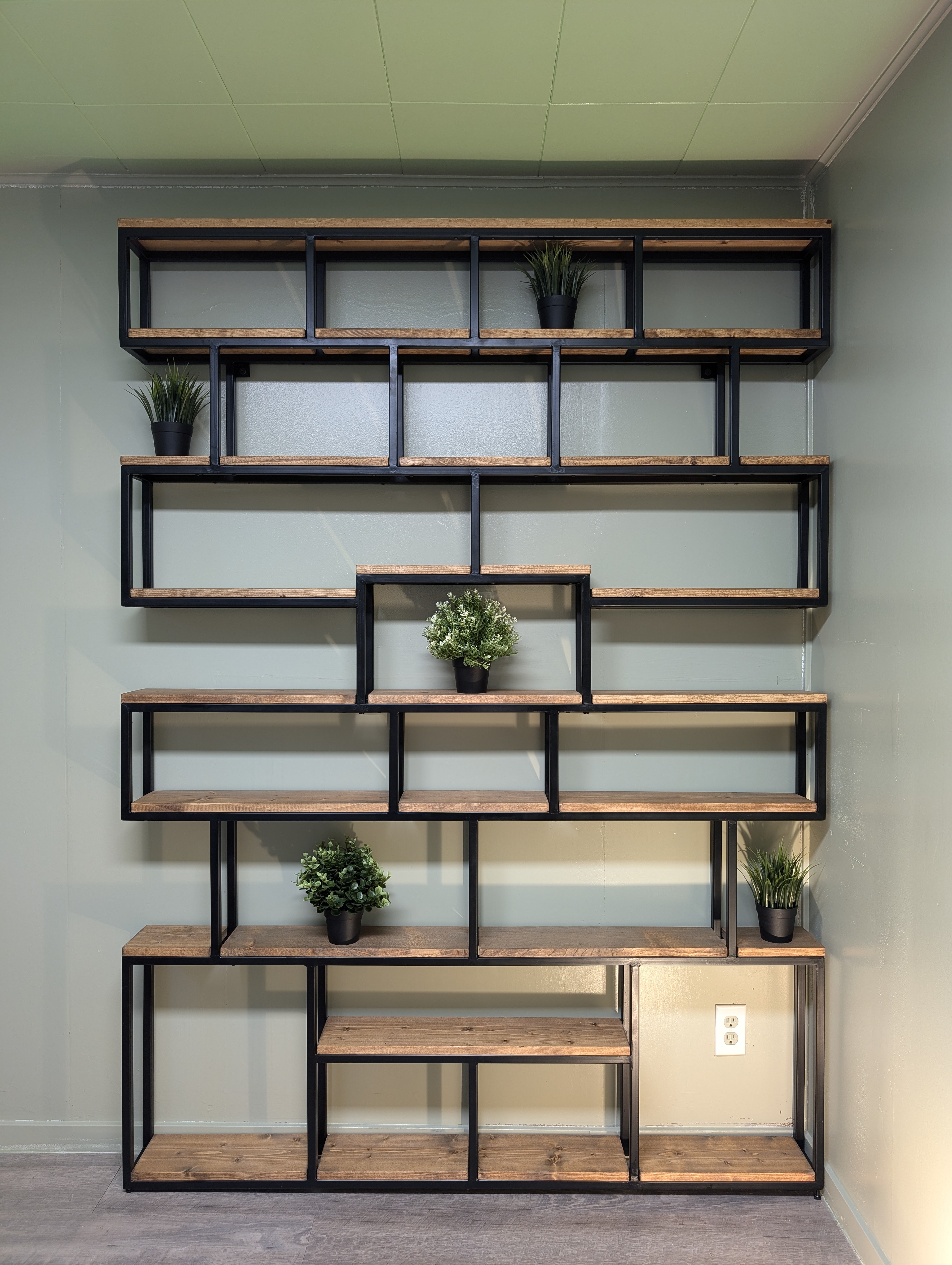 Custom-style shelf unit assembled in Calgary SW.